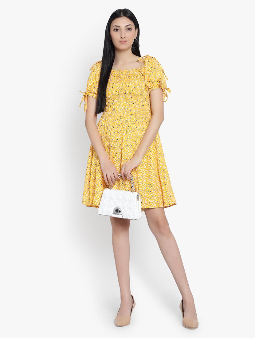 women floral print square neck dress - 20555389 -  Zoom Image - 0