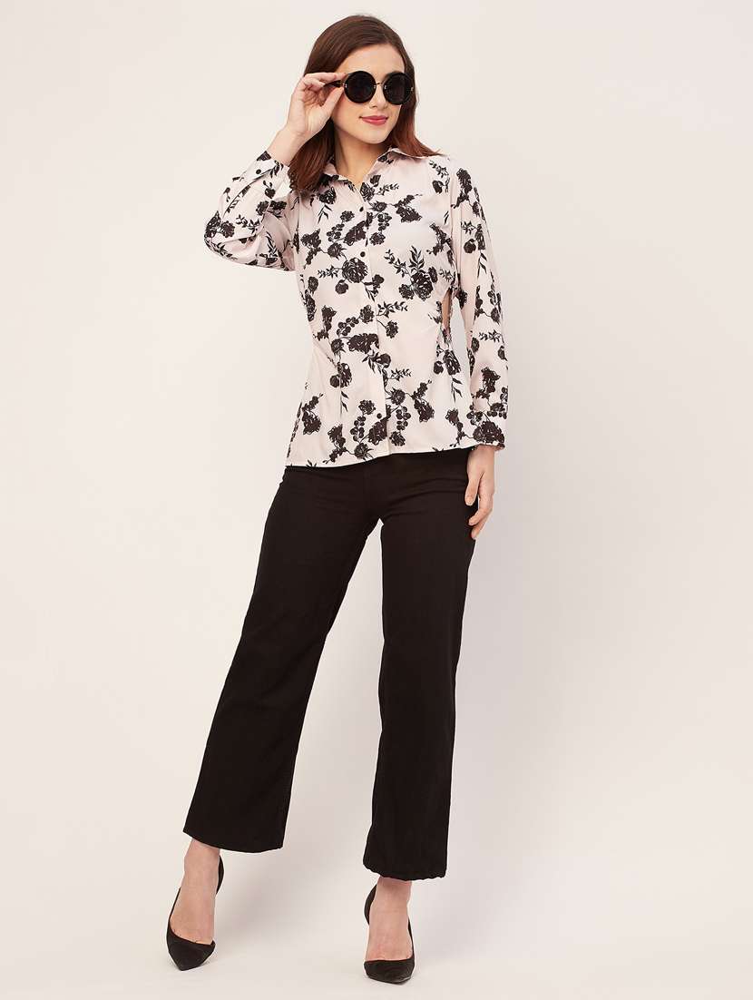 women floral printed detailed shirt - 20555425 - Standard Image - 3