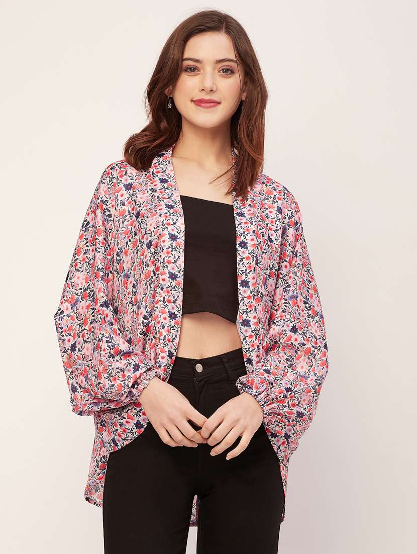 women floral printed casual shrug - 20555429 - Zoom Image - 0