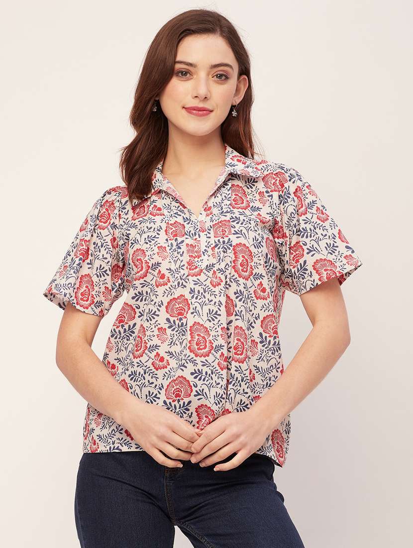 women ethnic motifs pintuck detailed top - 20555431 - Zoom Image - 0