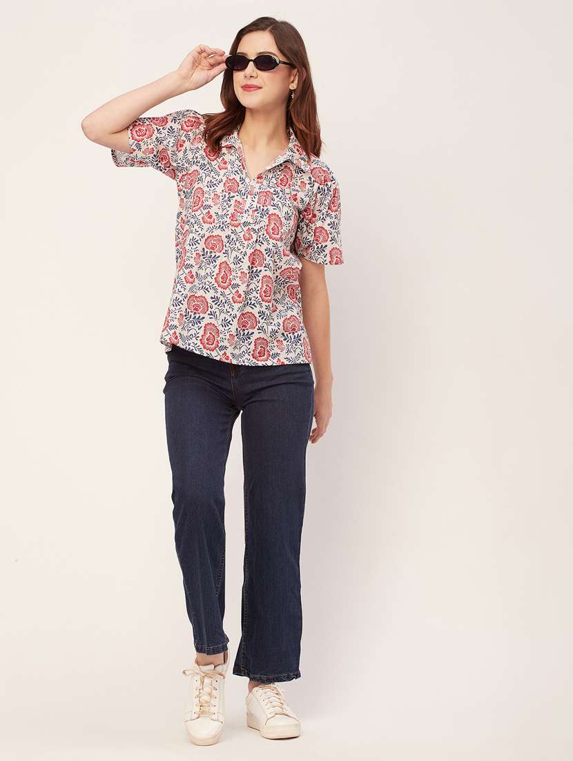 women ethnic motifs pintuck detailed top - 20555431 - Standard Image - 3