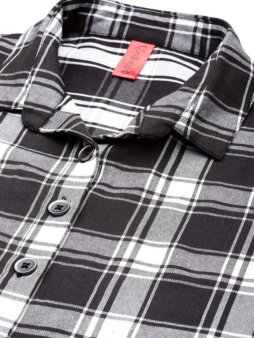 women checkered shirt and trouser co-ord set - 20556415 -  Standard Image - 3