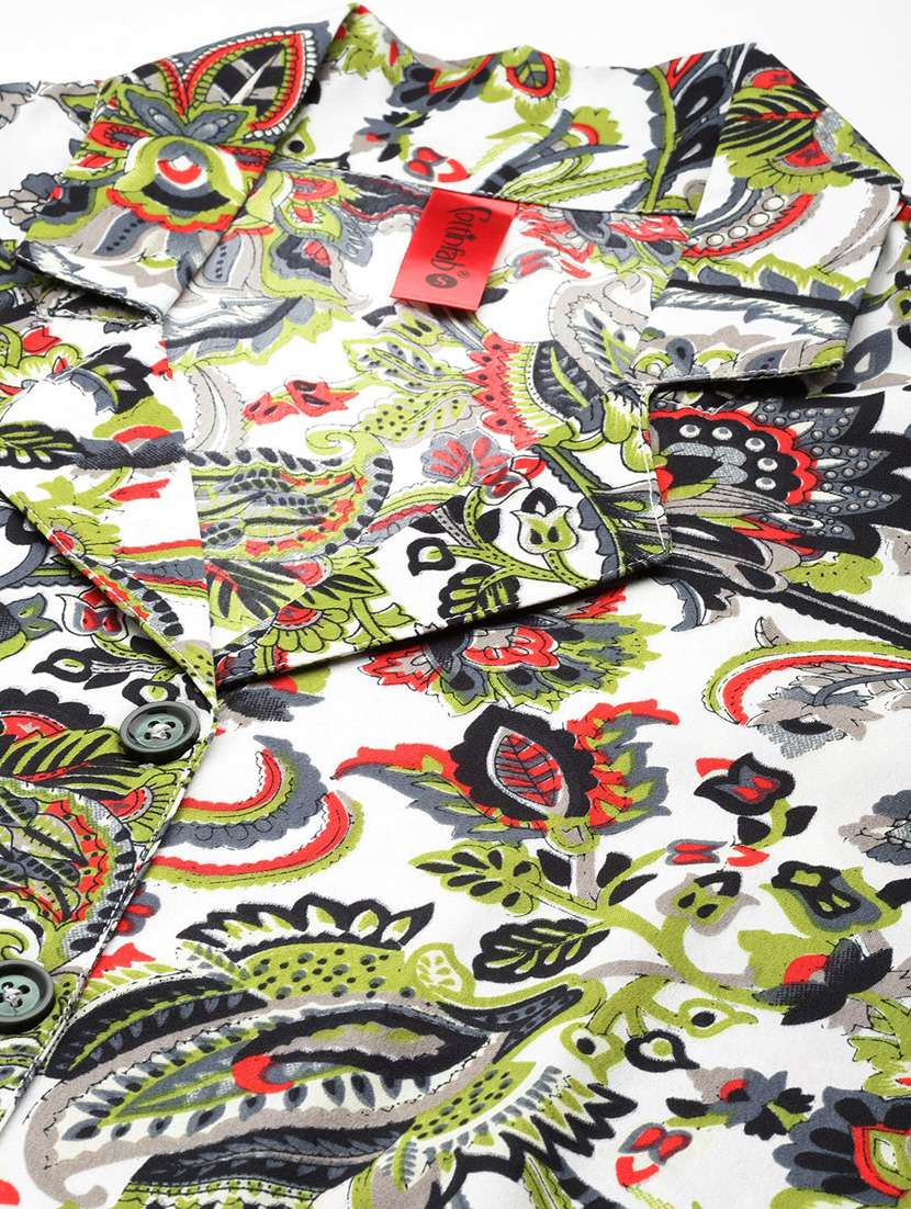 women printed top and trouser co-ord set - 20556423 -  Standard Image - 3