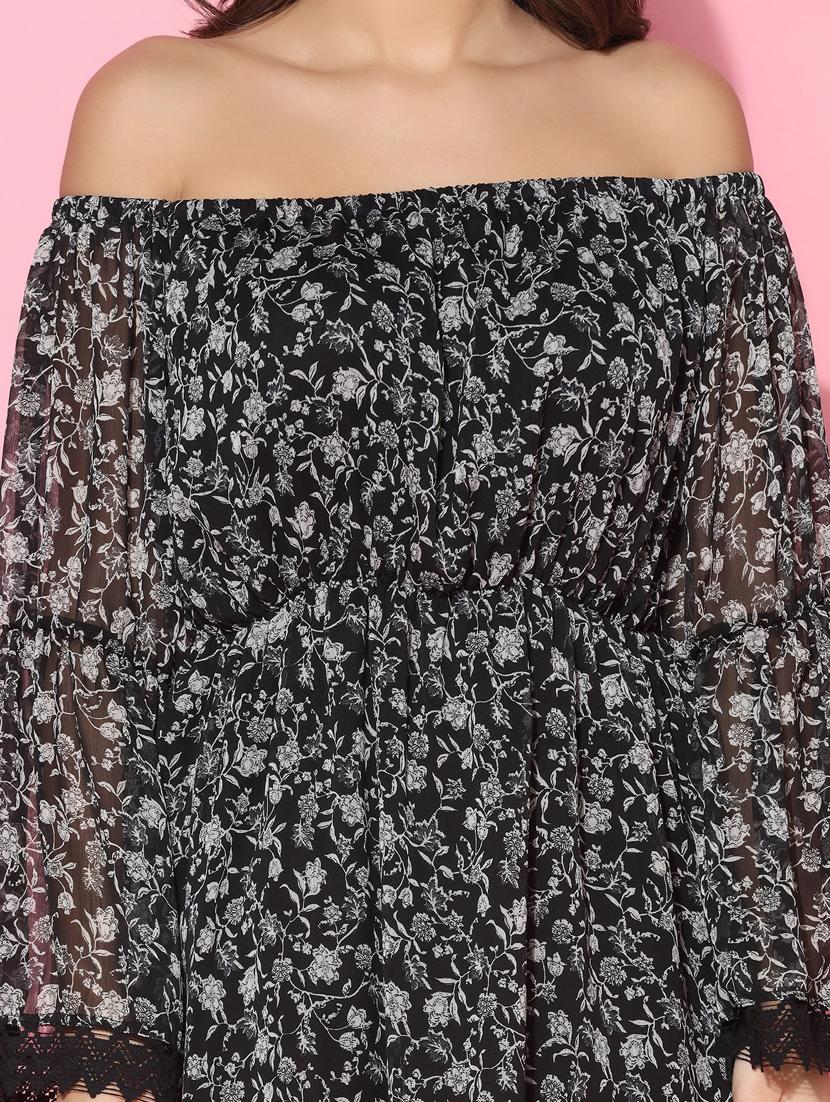 women floral printed fit & flare mini dress - 20560103 - Standard Image - 5