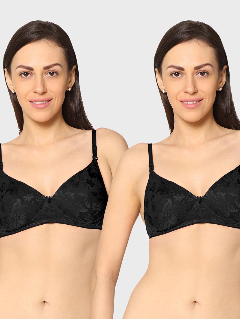 women pack of 2 lace work t-shirt bra - 20560482 -  Zoom Image - 0
