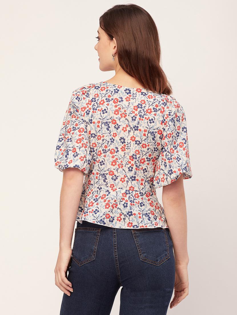 women floral printed peplum top - 20560615 - Standard Image - 3