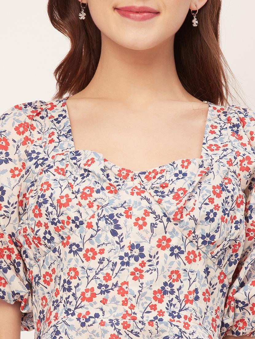 women floral printed peplum top - 20560615 - Standard Image - 5