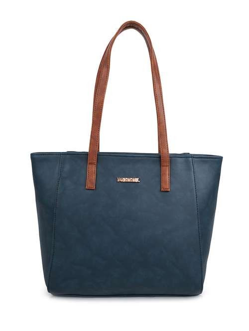 blue solid regular handbag - 20561282 -  Standard Image - 0