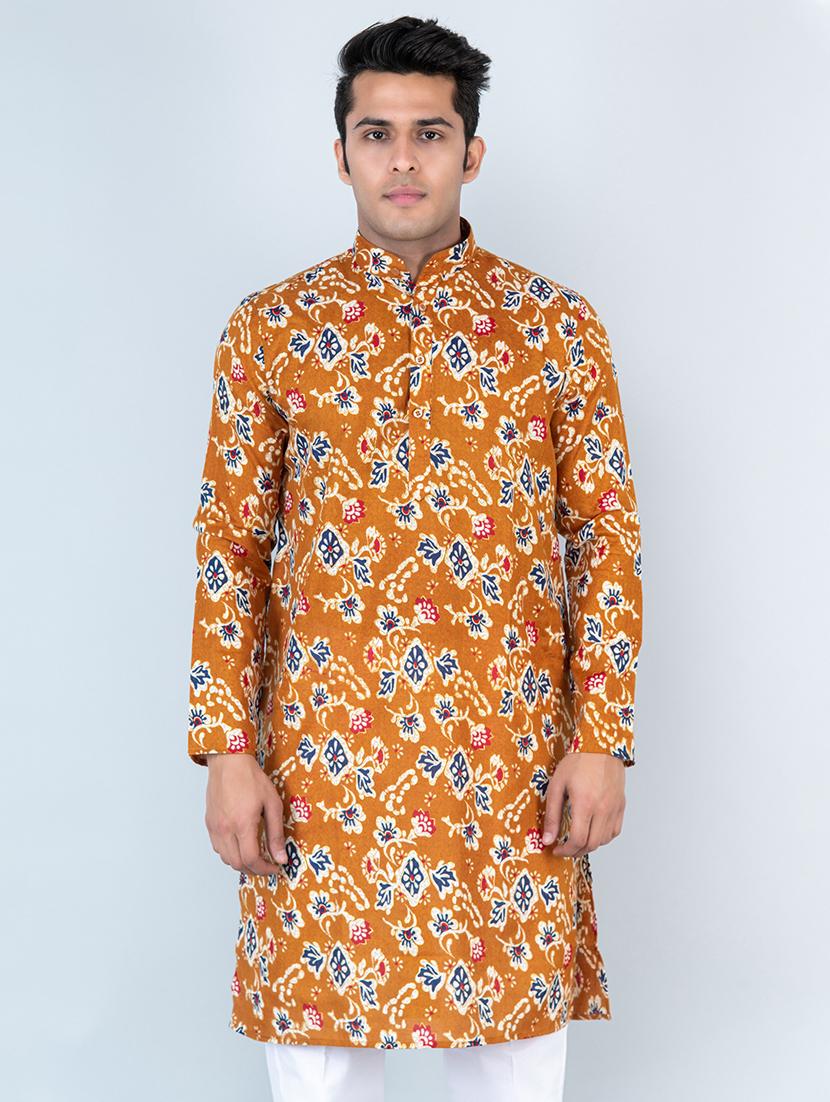 men multi colored printed long kurta - 20561929 - Zoom Image - 0
