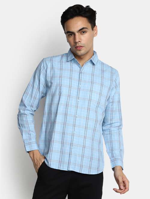 men checkered collared casual shirt - 20562396 - Standard Image - 0