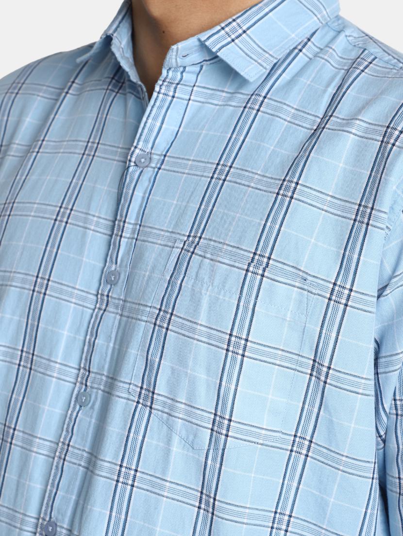 men checkered collared casual shirt - 20562396 - Standard Image - 5