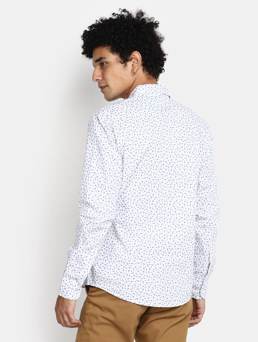 white printed casual shirt - 20562407 - Standard Image - 3