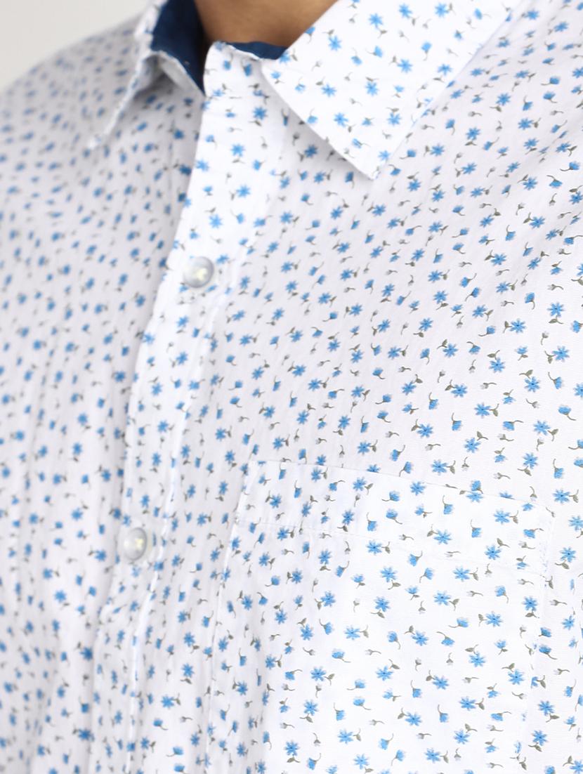 white printed casual shirt - 20562407 - Standard Image - 5