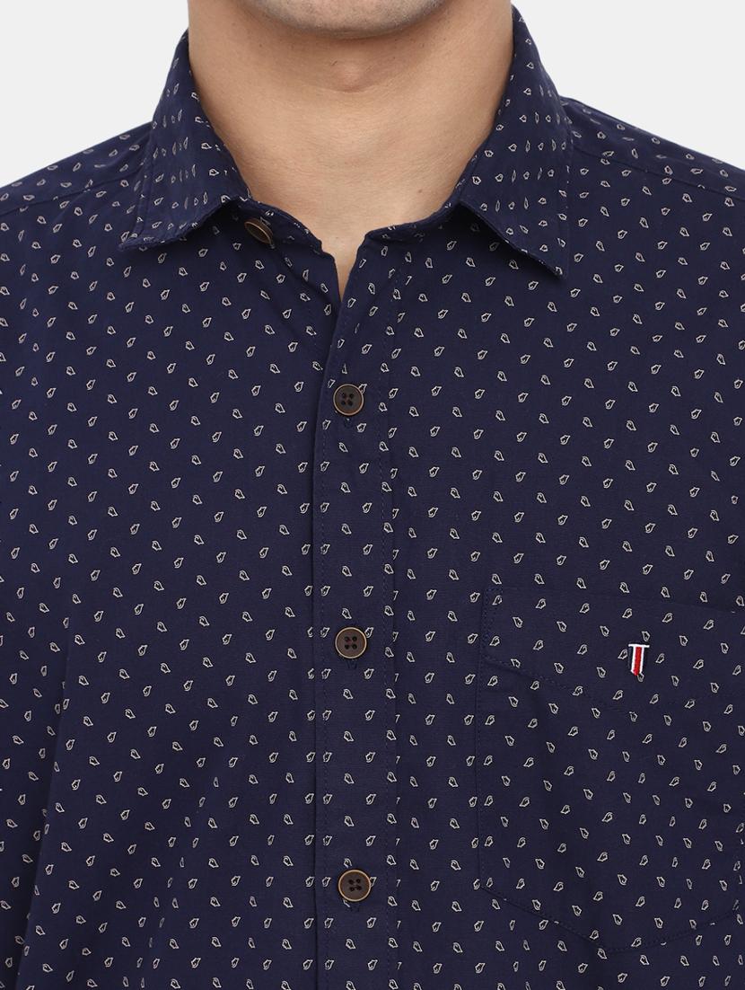 men collared printed casual shirt - 20562422 - Standard Image - 5