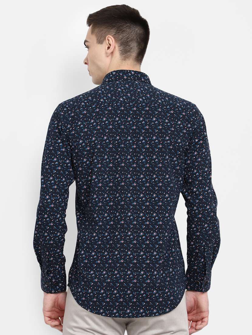 men collared floral print casual shirt - 20562426 -  Standard Image - 3