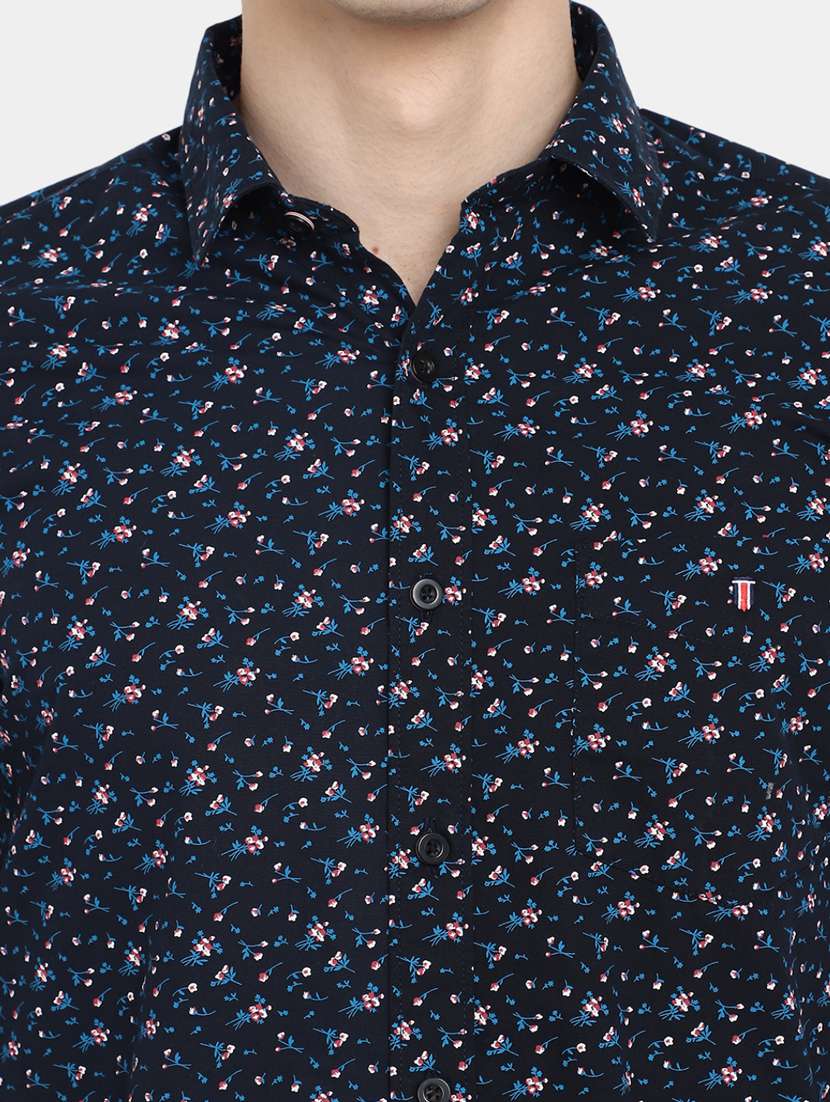 men collared floral print casual shirt - 20562426 -  Standard Image - 5