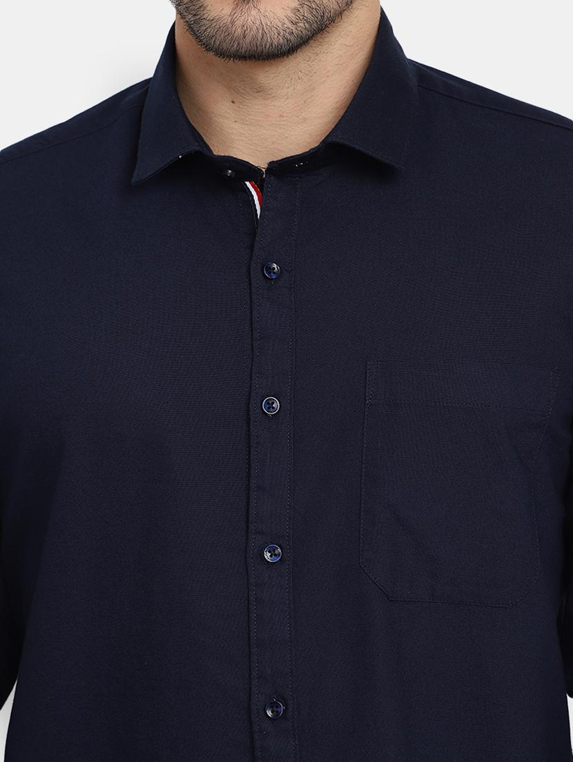 men collared solid casual shirt - 20562432 - Standard Image - 5