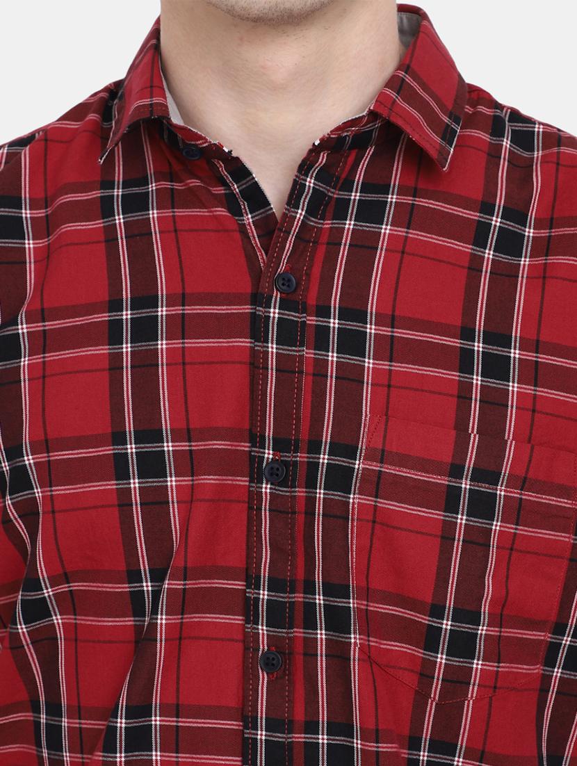 men checkered collared casual shirt - 20562436 - Standard Image - 5