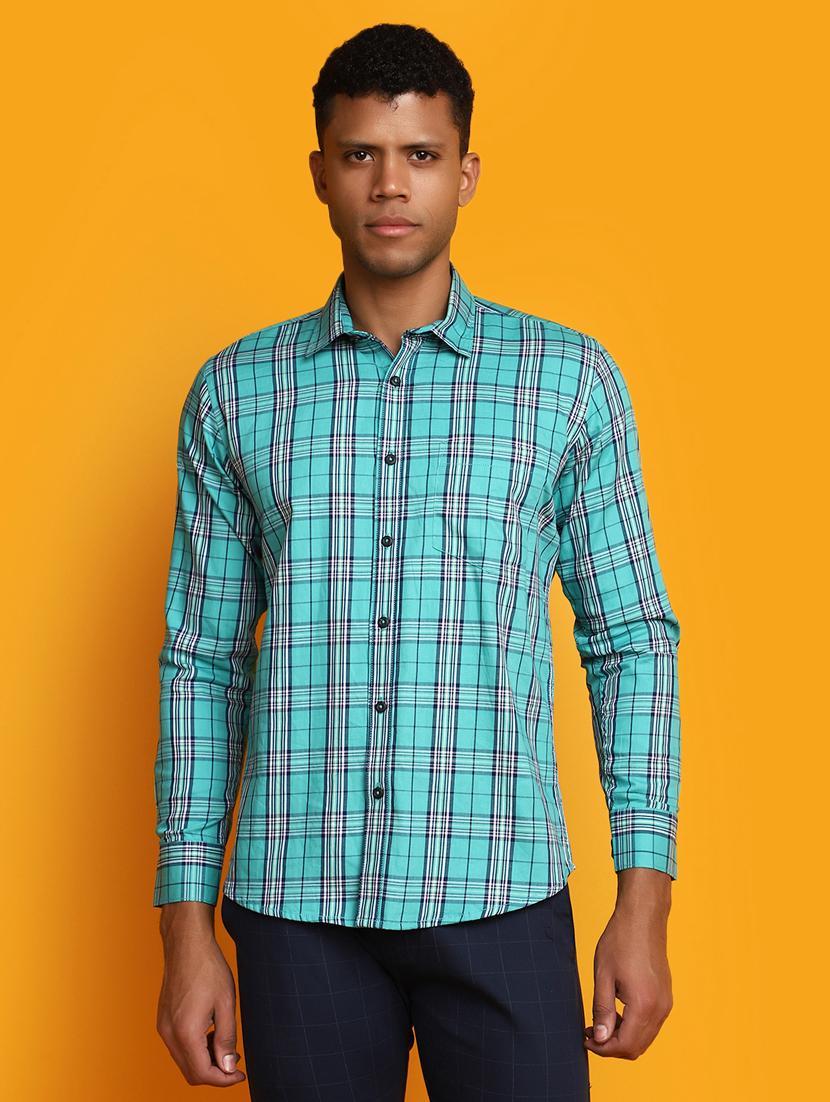 men collared checkered casual shirt - 20562441 - Zoom Image - 0