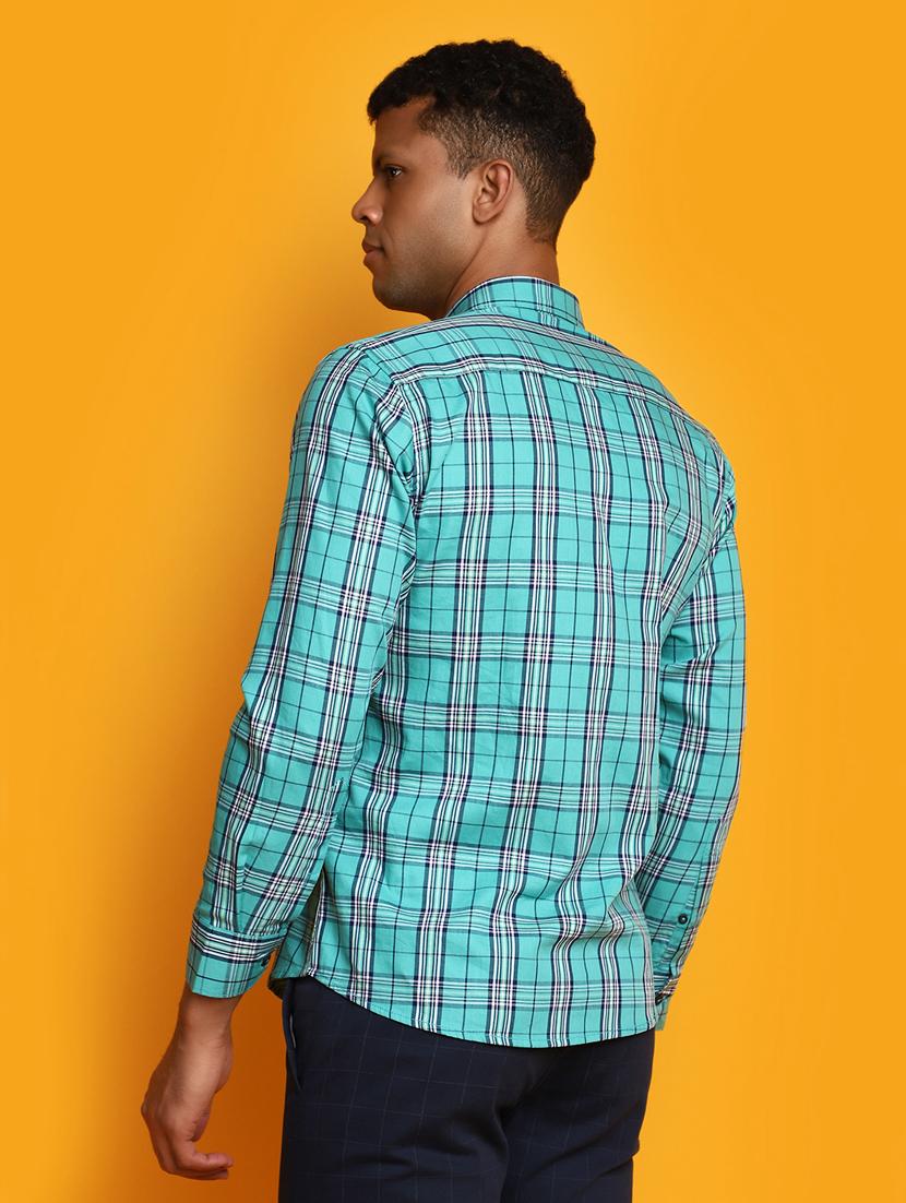 men collared checkered casual shirt - 20562441 - Standard Image - 3
