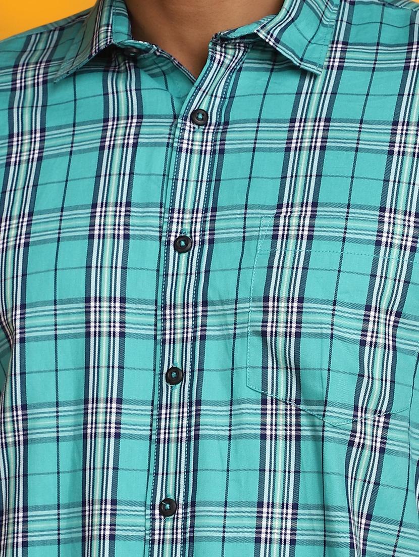 men collared checkered casual shirt - 20562441 - Standard Image - 5