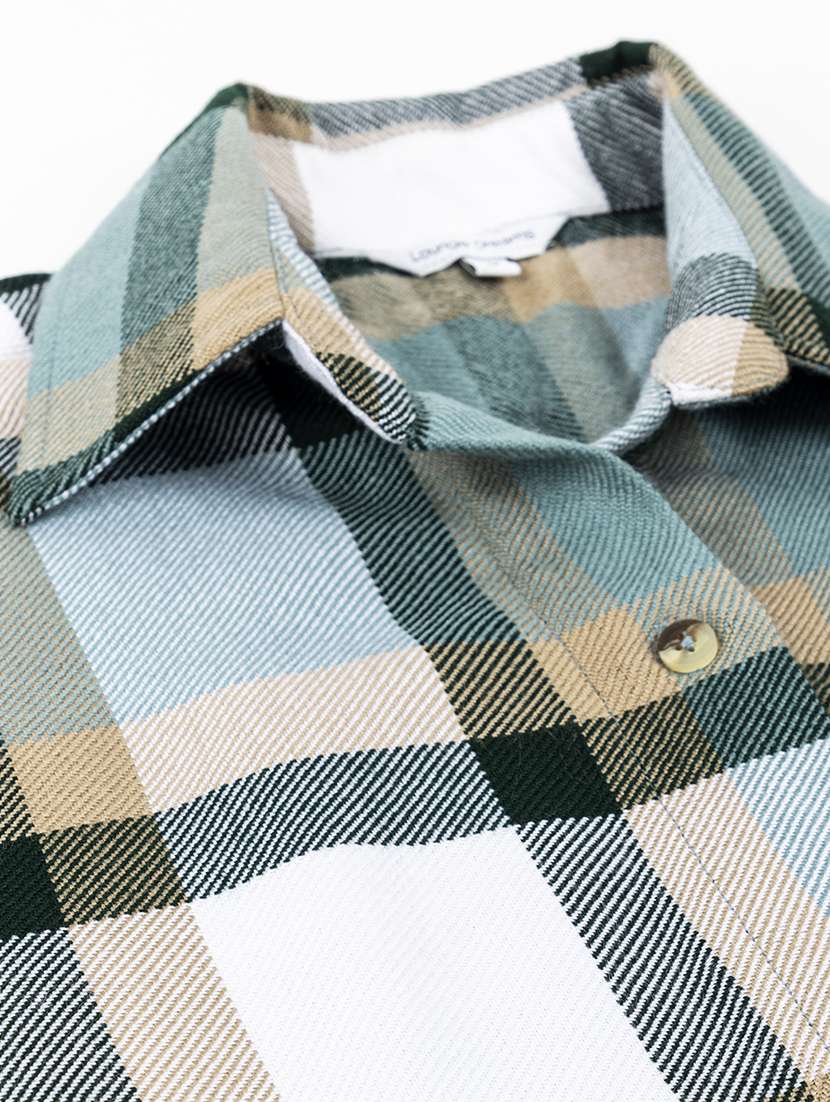 multi colored checkered oversized shirt - 20562548 - Standard Image - 3