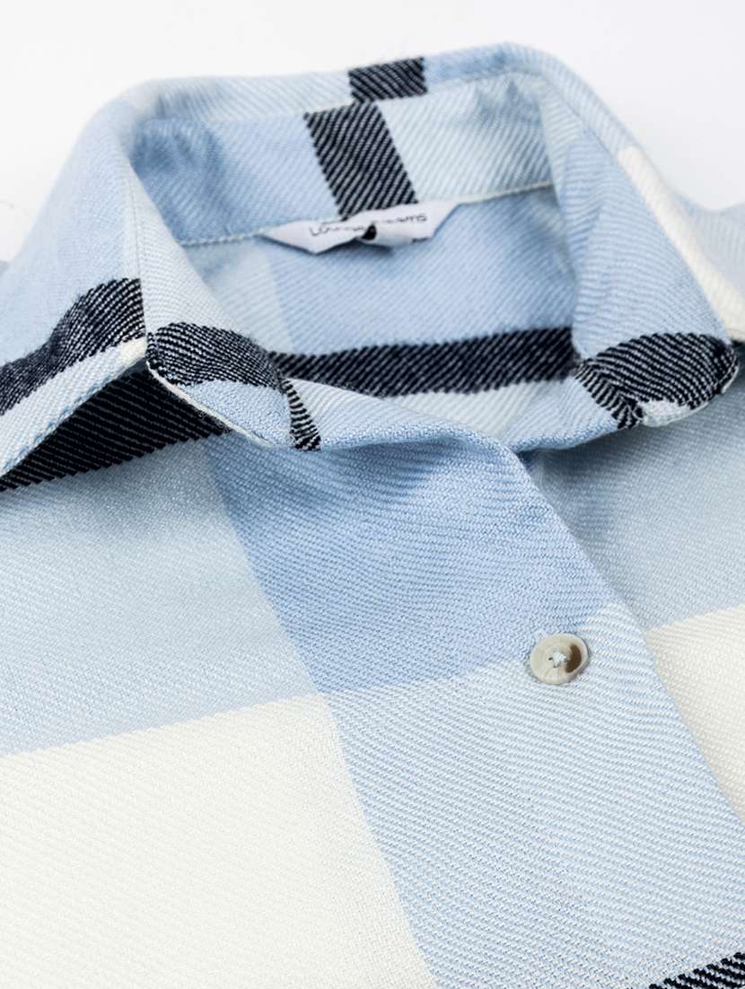 women checkered collared shirt - 20562550 - Standard Image - 3