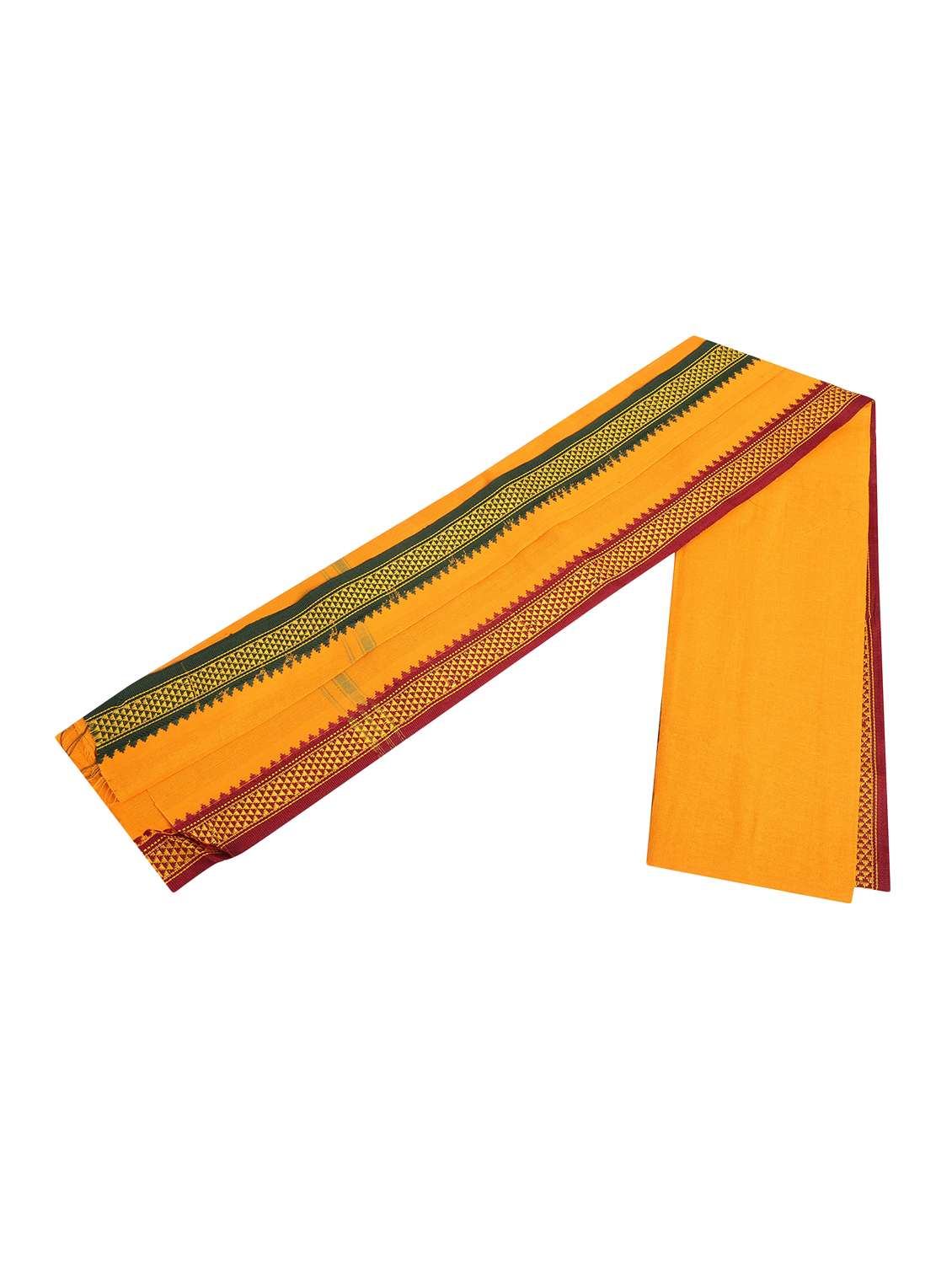 yellow printed gamcha - 20562775 - Standard Image - 3