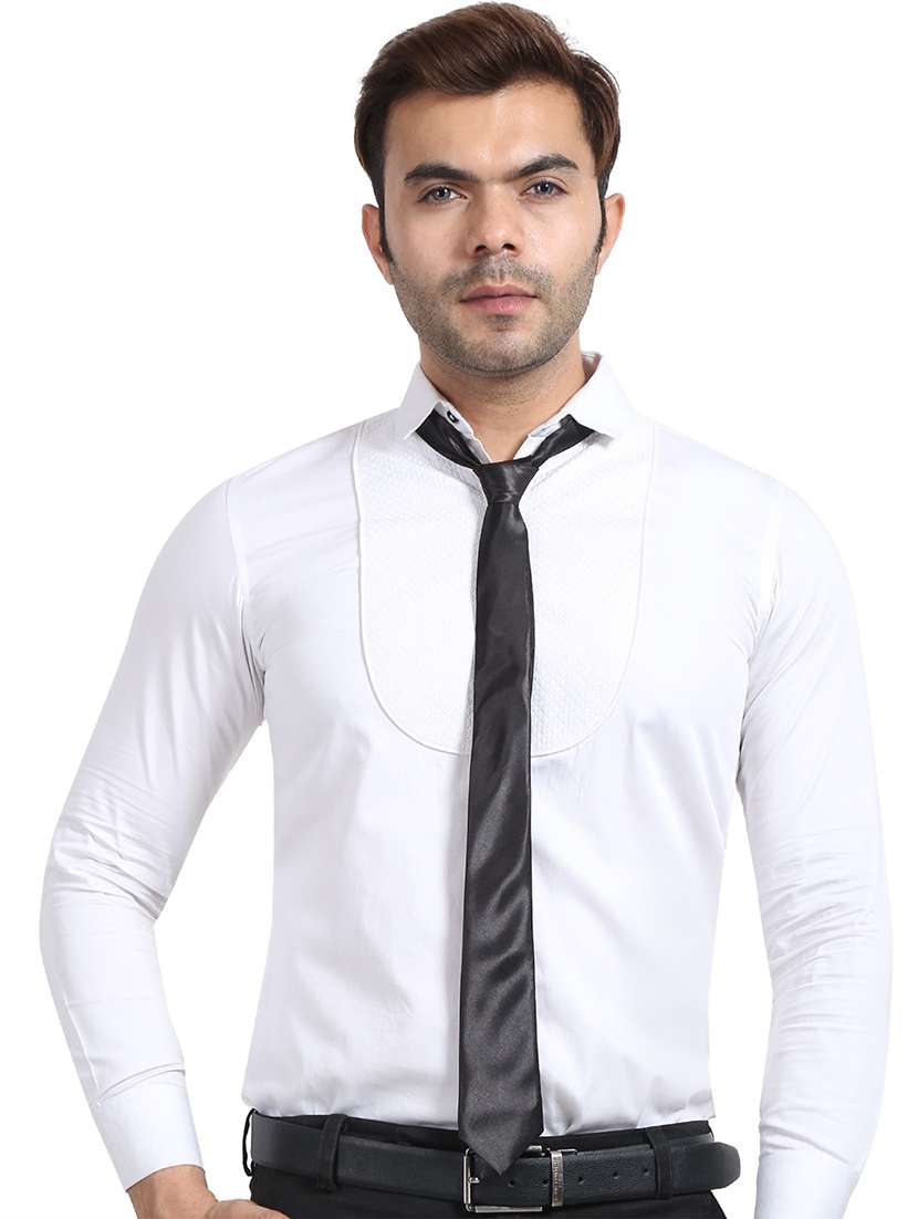 men black cotton silk tie