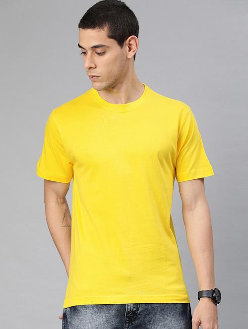men round neck solid plain t-shirt - 20563347 -  Standard Image - 0