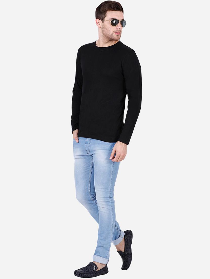 men round neck solid plain t-shirt - 20563549 - Standard Image - 3