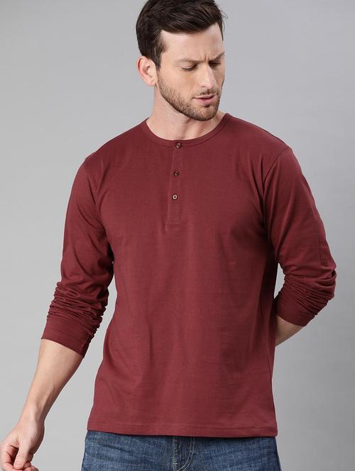 men long sleeved solid plain t-shirt - 20563590 - Standard Image - 0