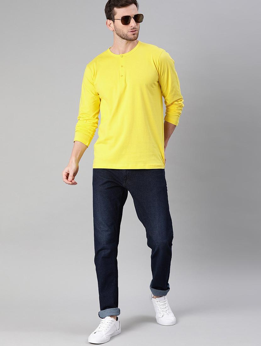 men long sleeved solid plain t-shirt - 20563592 - Standard Image - 3