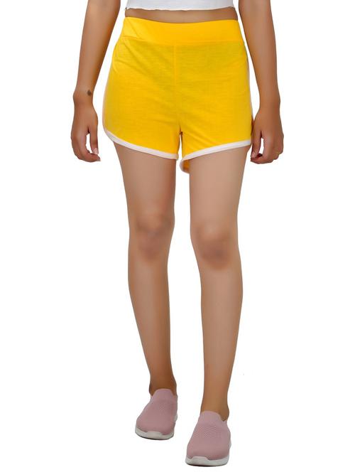 yellow solid regular short - 20564339 - Standard Image - 0