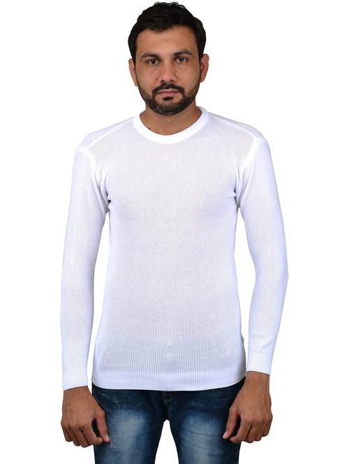 white solid long sleeve pullover - 20564479 -  Standard Image - 0