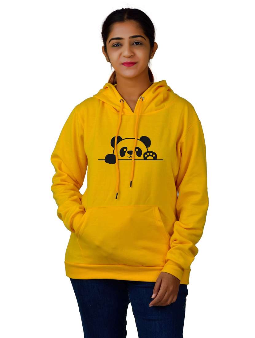 women chest print hooded sweatshirt - 20564510 -  Zoom Image - 0