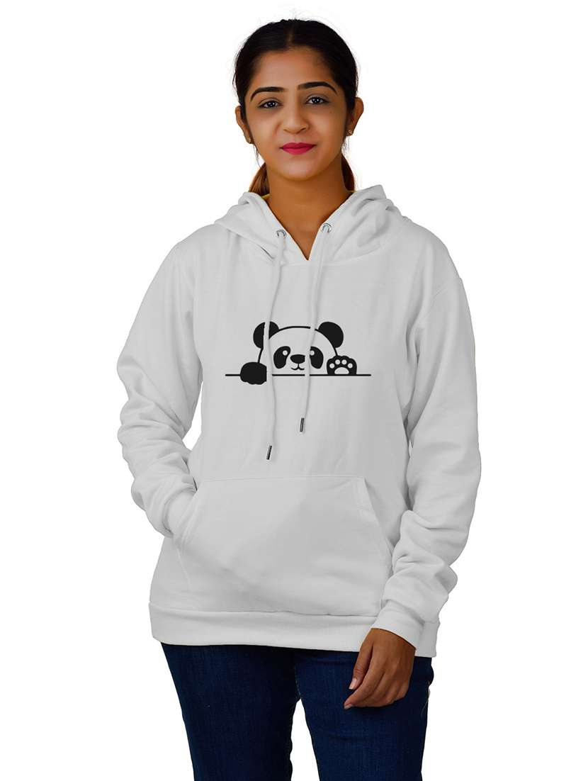 women chest print hooded sweatshirt - 20564513 -  Zoom Image - 0