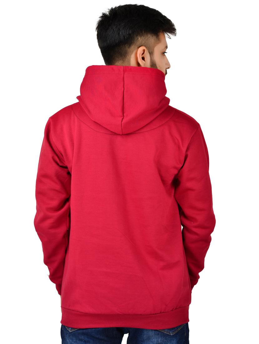 men maroon graphic hooded sweatshirt - 20564687 - Standard Image - 3