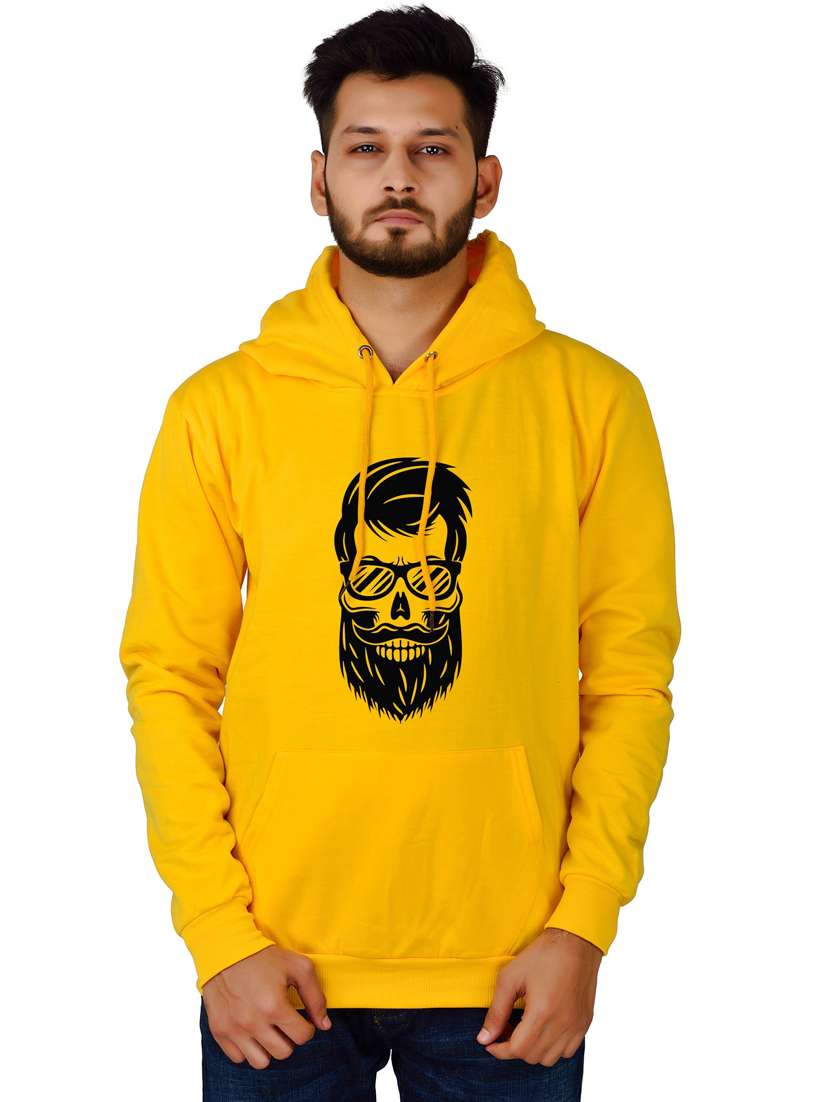 men yellow graphic hooded sweatshirt - 20564765 -  Zoom Image - 0