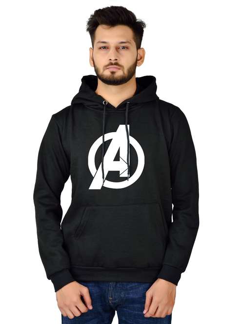 men black typographic hooded sweatshirt - 20564789 -  Standard Image - 0