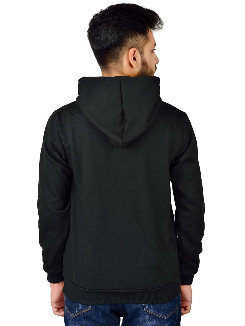 men black typographic hooded sweatshirt - 20564789 - Standard Image - 3