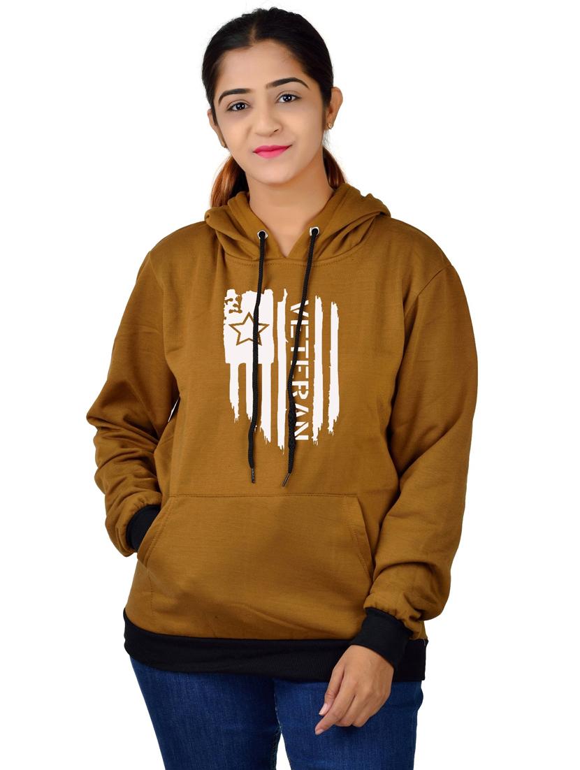 brown long sleeve hooded sweatshirt - 20564811 - Zoom Image - 0