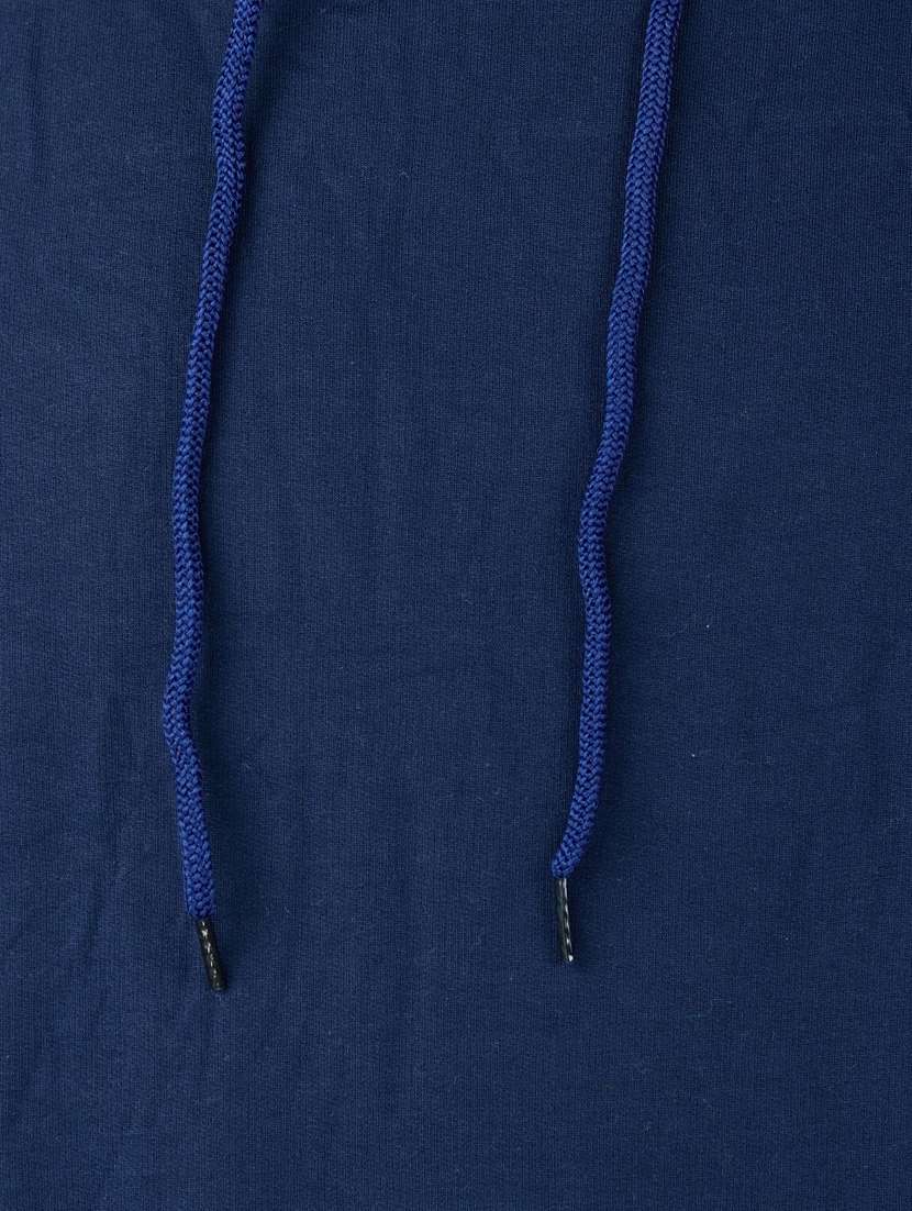 navy blue long sleeve hooded sweatshirt - 20564816 -  Standard Image - 3