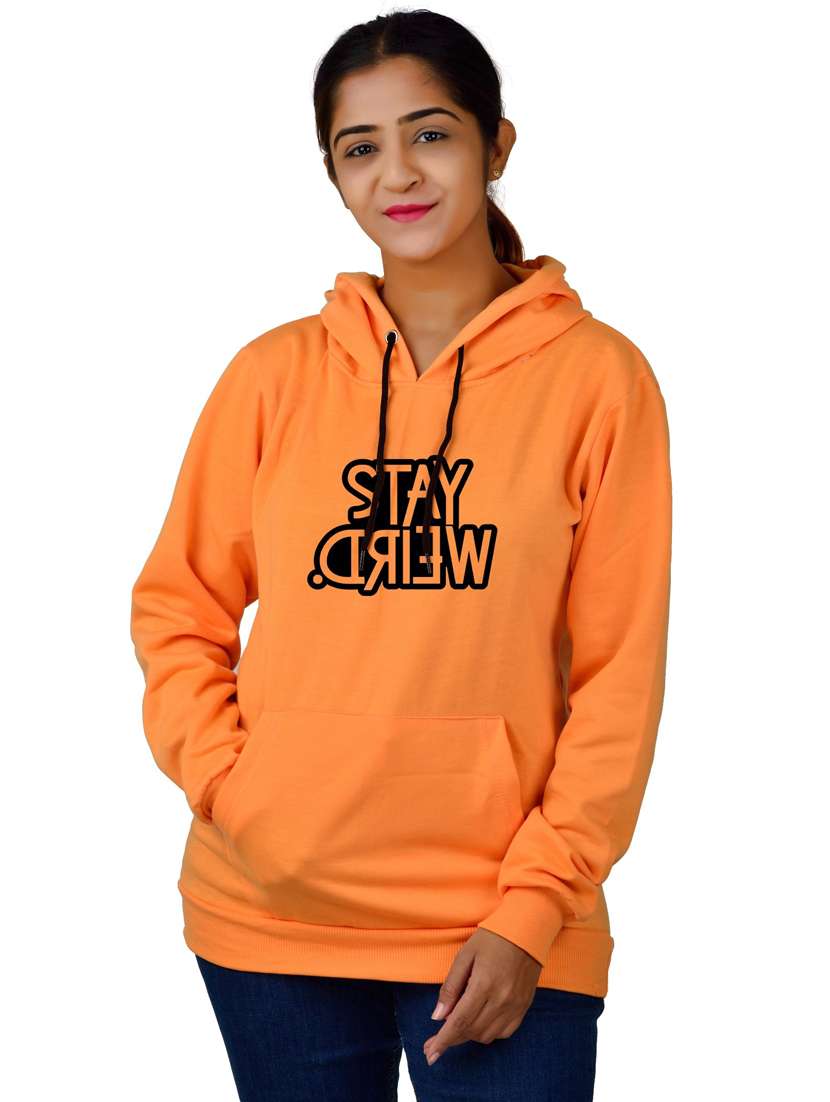 orange long sleeve hooded sweatshirt - 20564825 - Zoom Image - 0