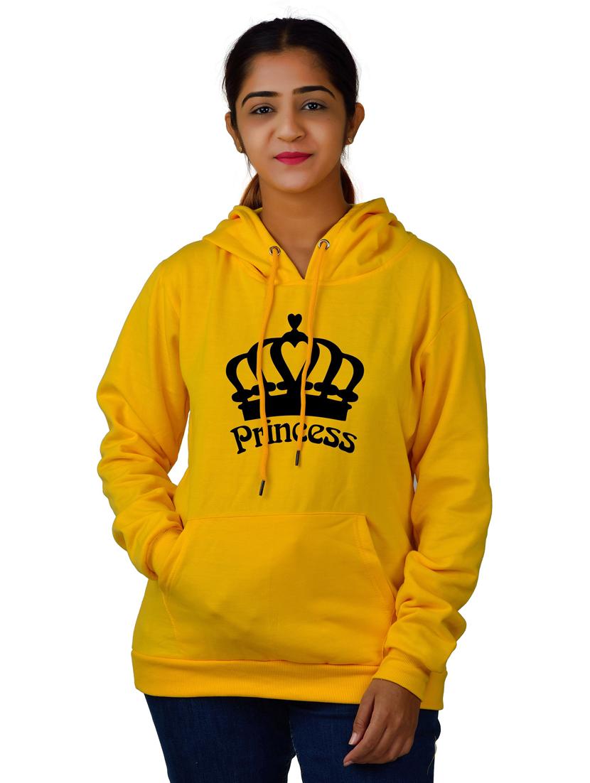 yellow long sleeve hooded sweatshirt - 20564830 -  Zoom Image - 0