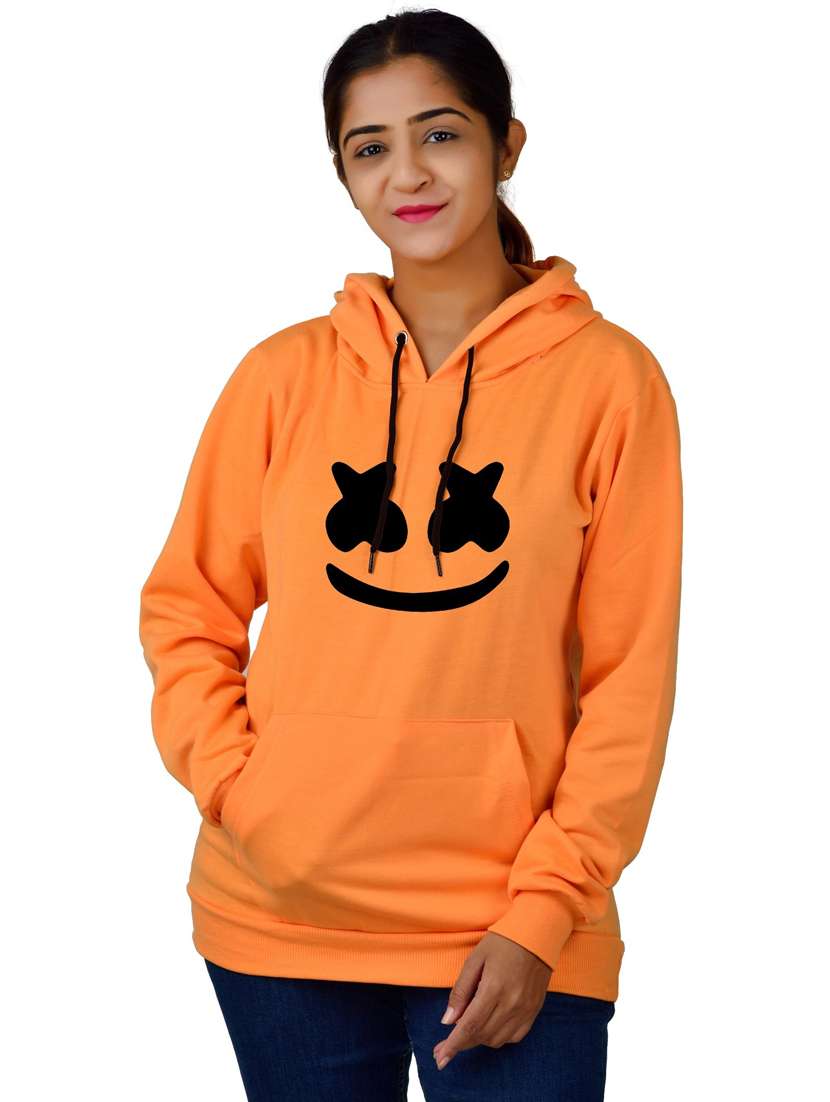 orange long sleeve hooded sweatshirt - 20564889 - Zoom Image - 0