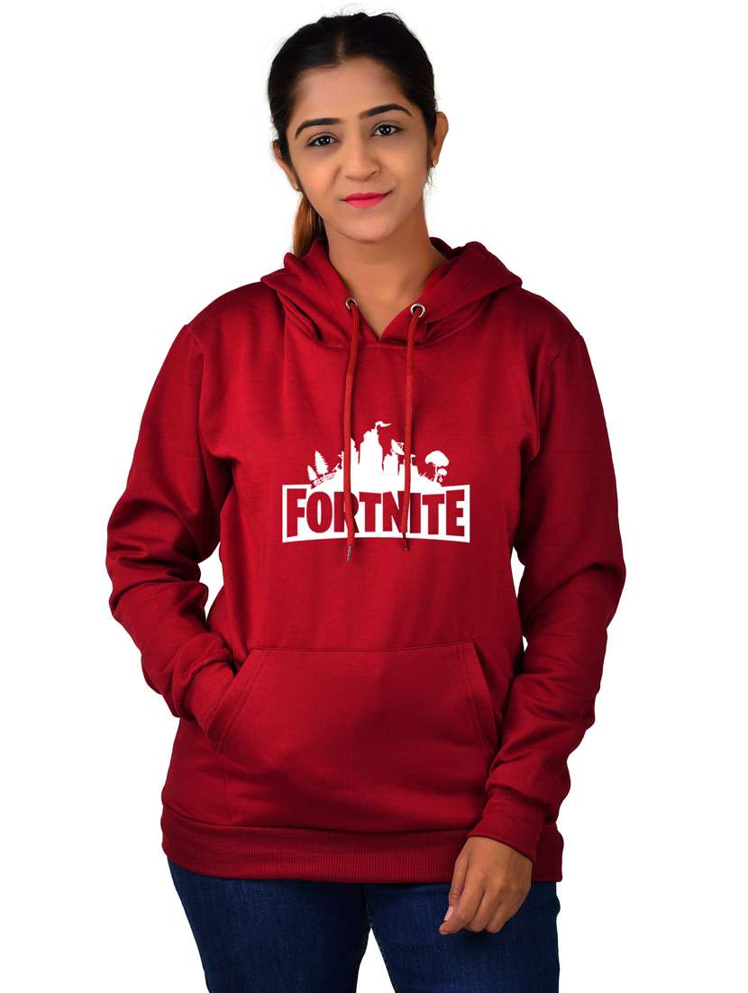 maroon long sleeve hooded sweatshirt - 20564902 - Zoom Image - 0
