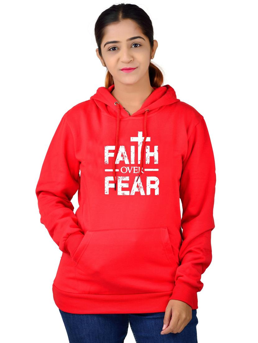 red long sleeve hooded sweatshirt - 20564913 -  Zoom Image - 0