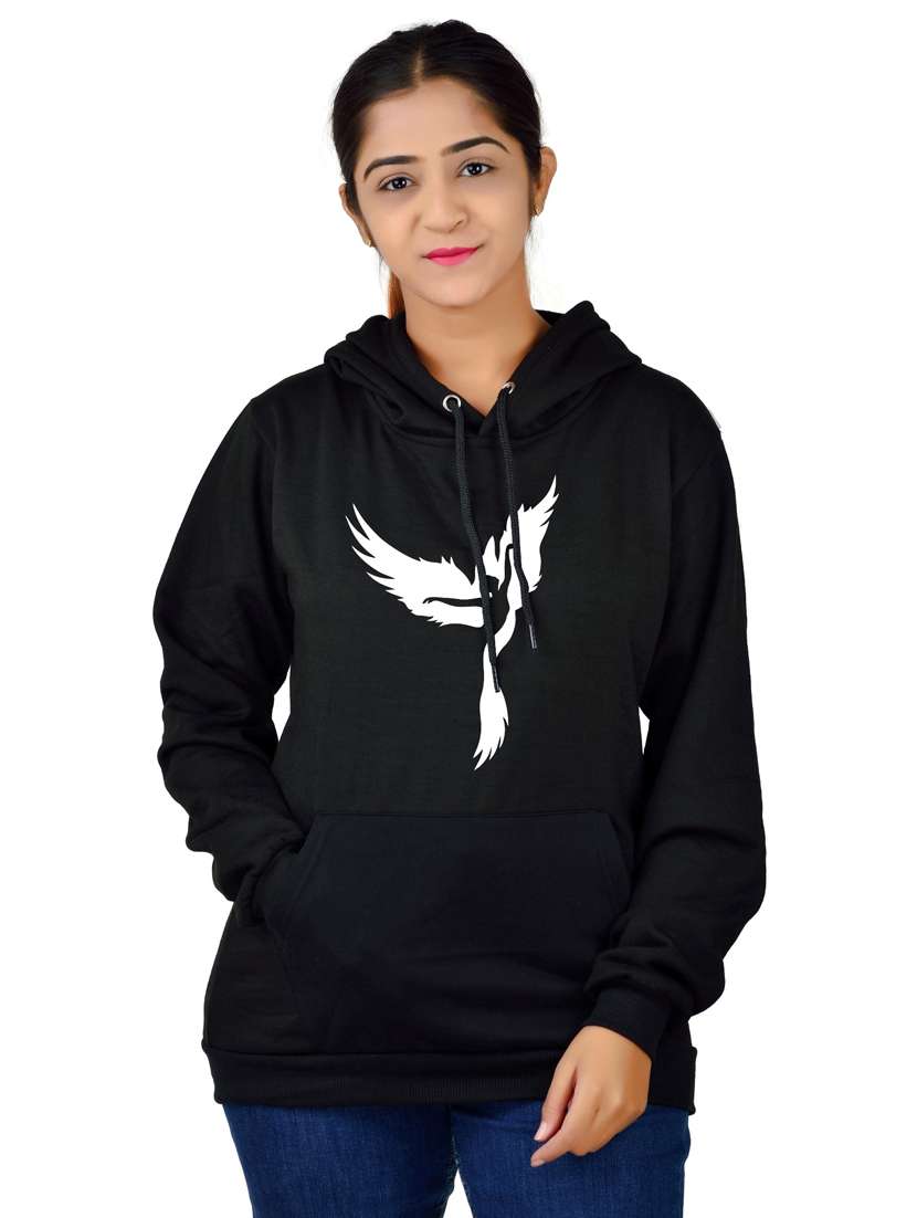 black long sleeve hooded sweatshirt - 20564945 -  Zoom Image - 0
