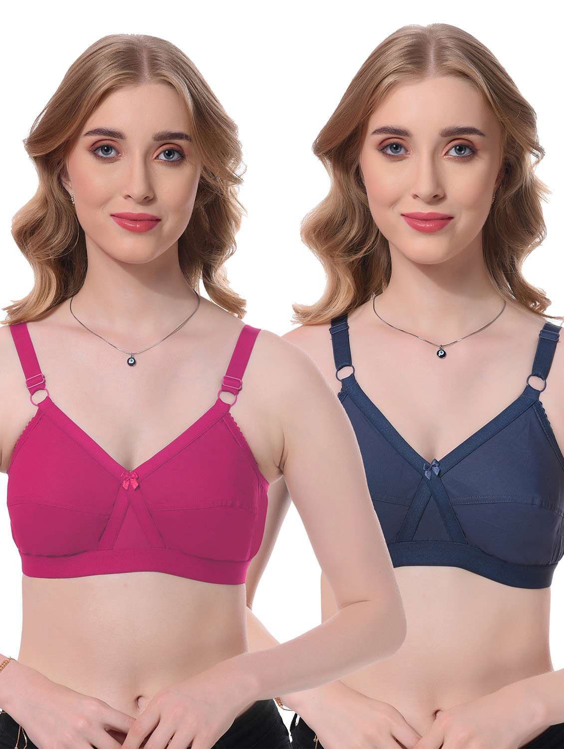 pink cotton tshirt bra